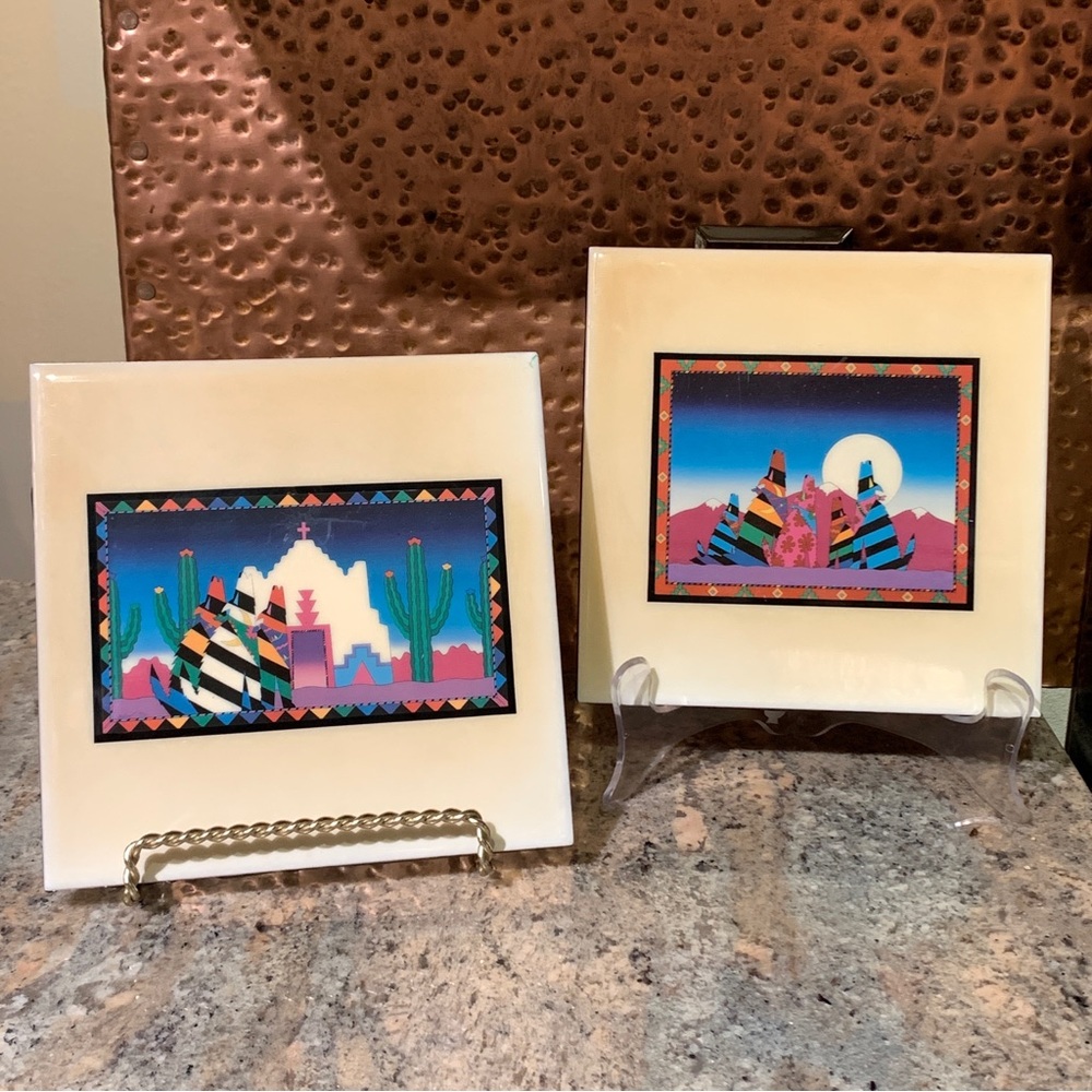 COYOTE Tile by Tavlos Ceramic Art Tile x 2